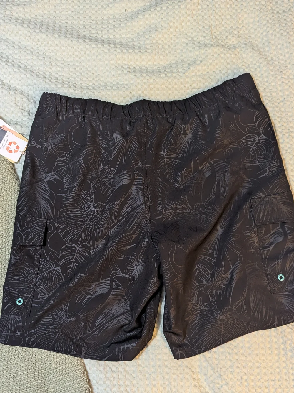 ZeroXposur Black Tropical Performance Swim Shorts, Size L
